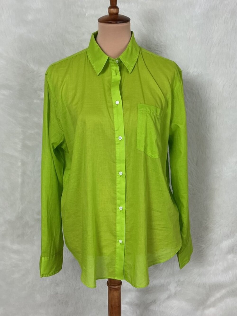 J. Crew CK047 Green Cotton Voile Garcon Classic Fit Shirt NWT 12